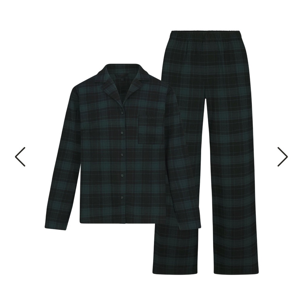 NWT SKIMS Flannel Sleep Long Sleep Set